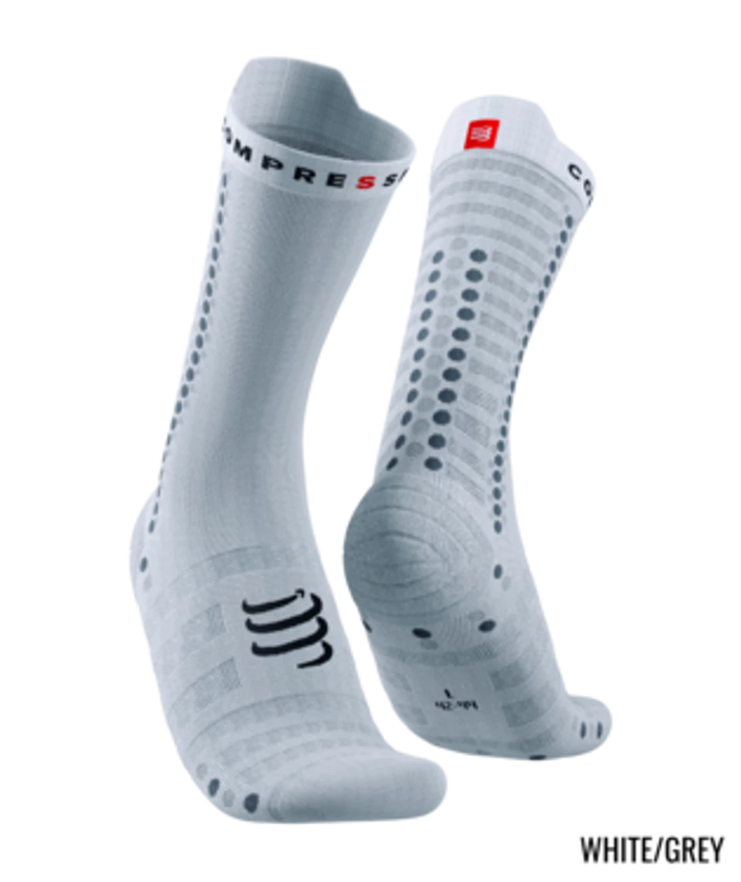 Compressport - Pro Racing Socks V4.0 Ultralight Bike - Unisex - White/Grey 1 Compressport - Pro Racing Socks V4.0 Ultralight Bike - Unisex - White/Grey